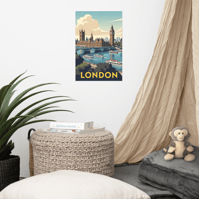 London / 12″×18″ Vintage Travel Poster - London